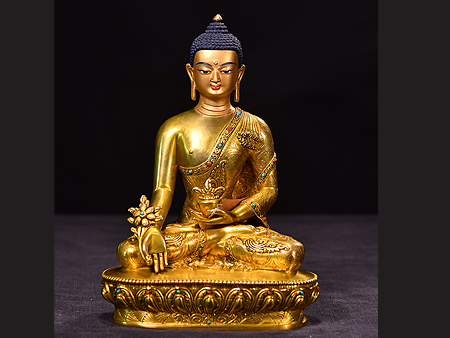 尼泊爾佛像藥師佛23cm