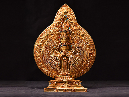 尼泊爾佛像33cm千手觀音