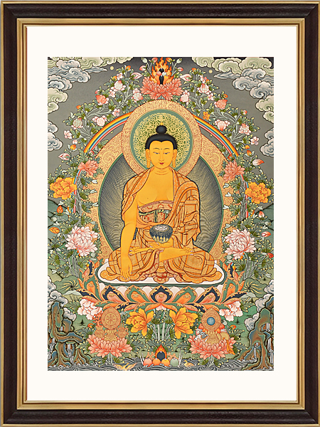 釋迦牟尼佛彩唐56x75cm