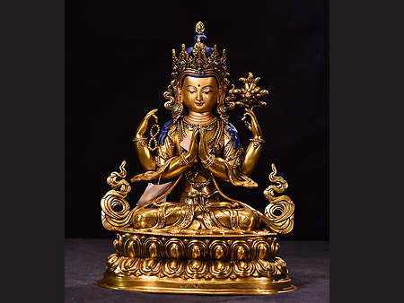 四臂觀音精品34cm