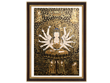 黑金準提佛母100x70cm