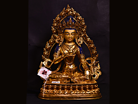 尼泊爾佛像地藏王鎏金35cm