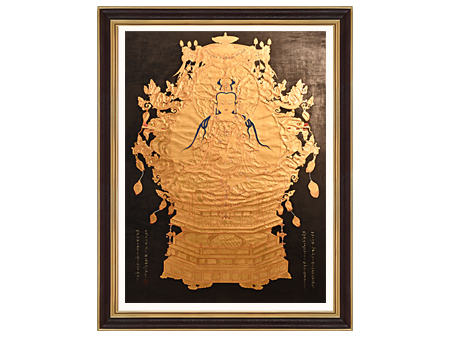 熱貢唐卡金唐大勢至菩薩100x70cm