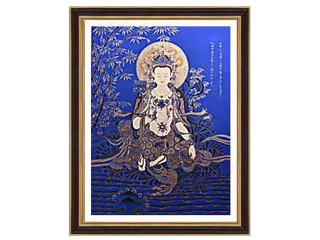 藍唐普賢菩薩100x70cm