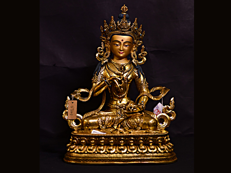 尼泊爾佛像金剛薩剁鎏金33cm