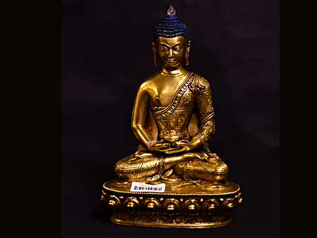 尼泊爾佛像阿彌陀佛鎏金18cm