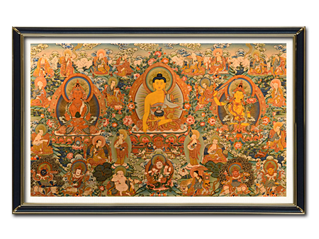 熱貢唐卡彩唐釋迦牟尼佛170x100cm