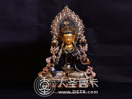 白度母紫銅背光38cm