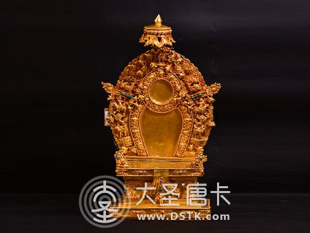 底座背光鎏金43cm