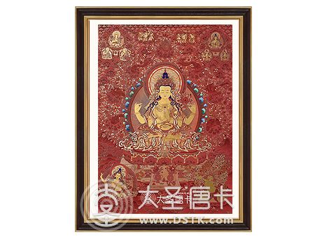 四臂觀音精品唐卡100x70cm