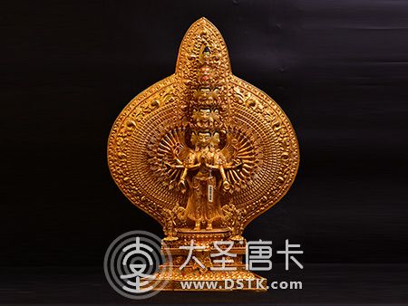 千手觀音鎏金50cm