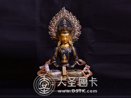 長壽佛紫銅背光38cm