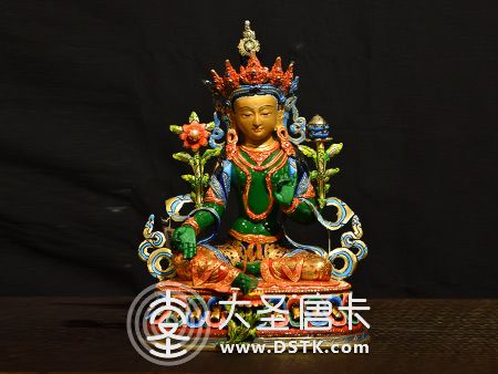 綠渡母彩繪33cm