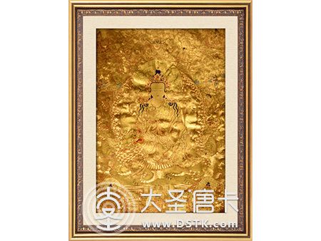 金唐五部文殊菩薩100x70cm