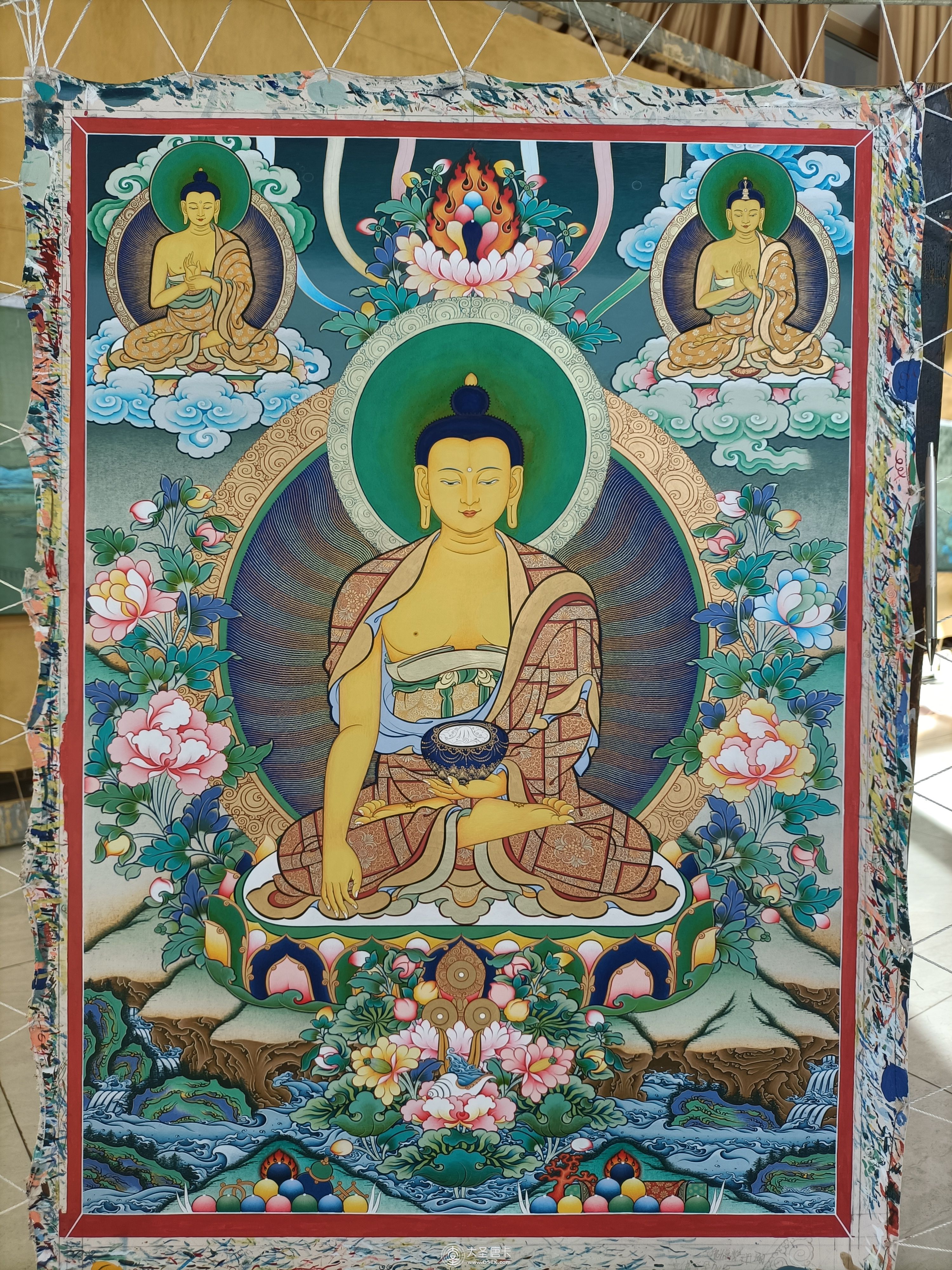 釋迦牟尼唐卡高78公分