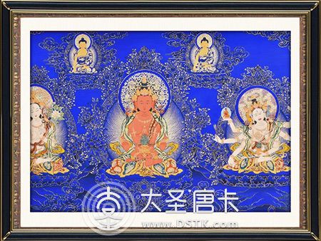 藍唐長壽三尊120x60cm