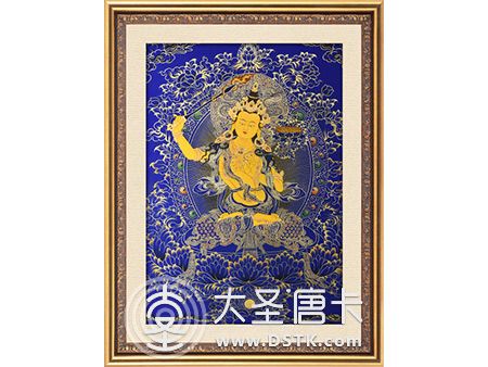 藍唐文殊菩薩60x40cm