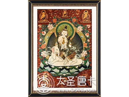 普賢菩薩紅唐100x70cm