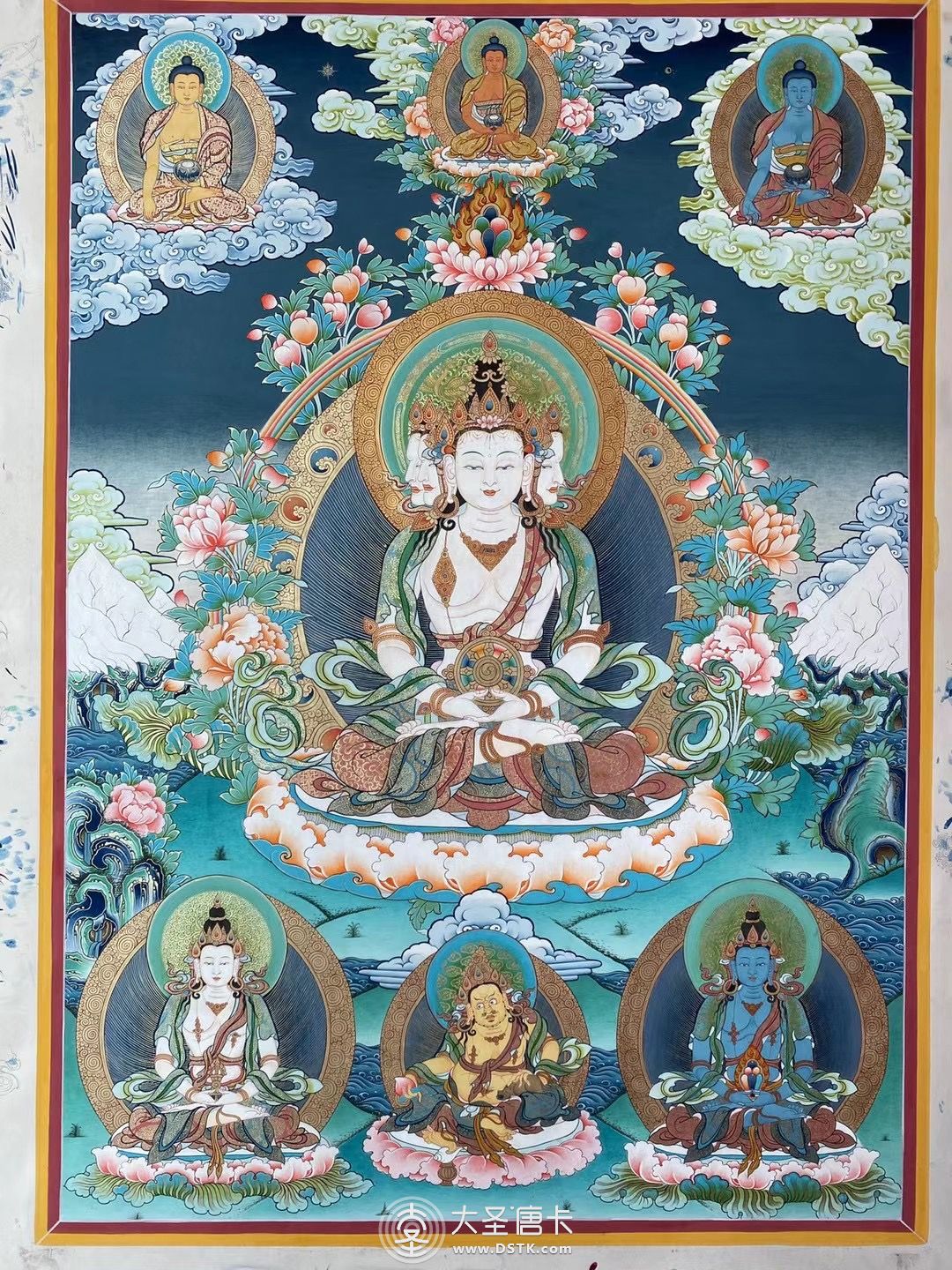 大日如來80/60精品唐卡