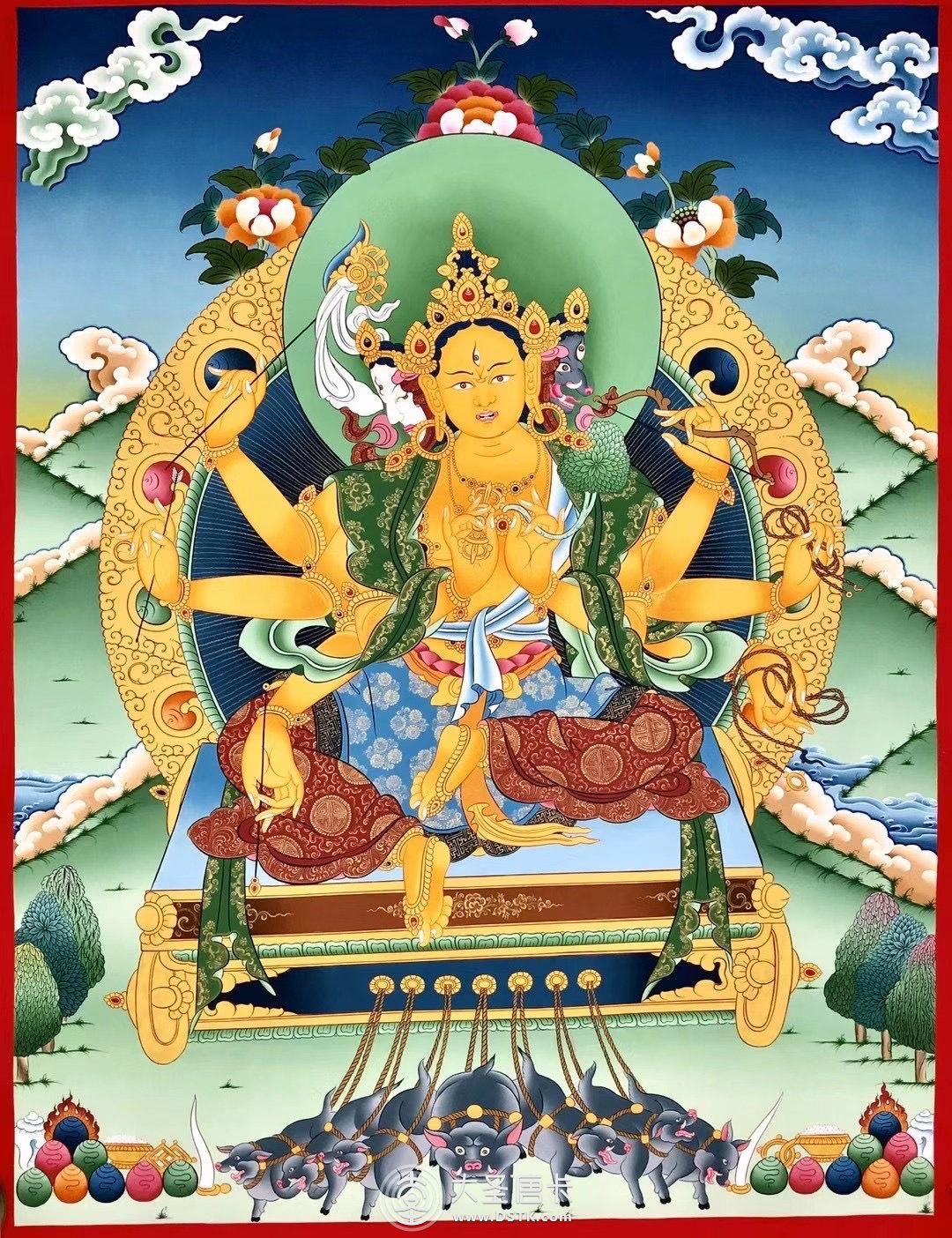 《摩利支天菩薩》尺幅：80-60CM左右