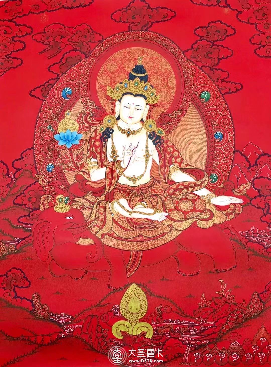 紅唐普賢唐卡65/45