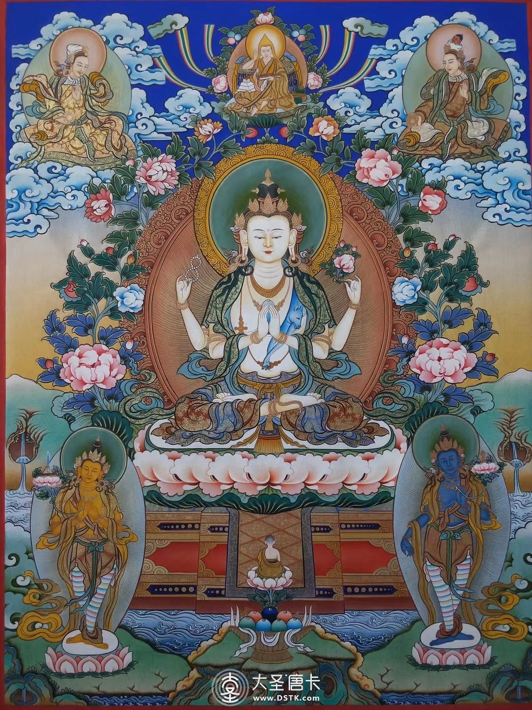 熱貢四臂觀音75*55