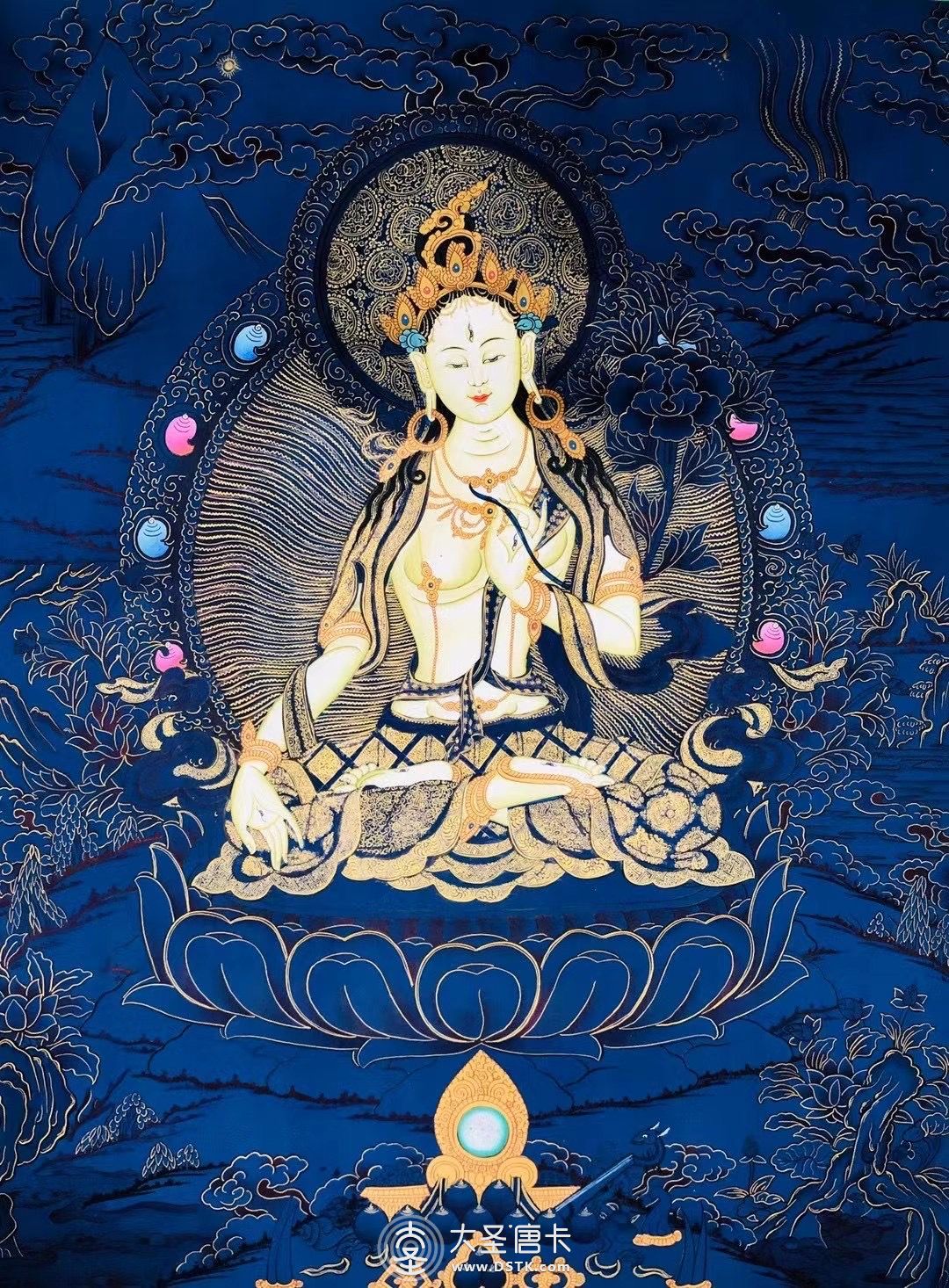 《白度母》唐卡。70-50CM左右