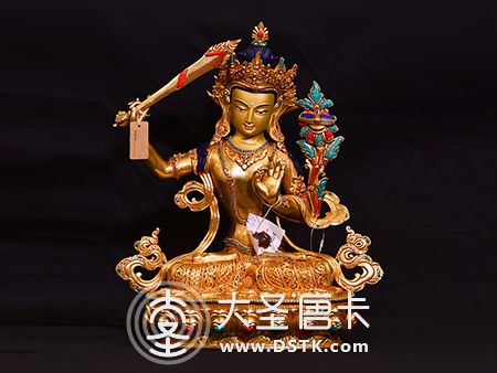 文殊菩薩33cm鎏金