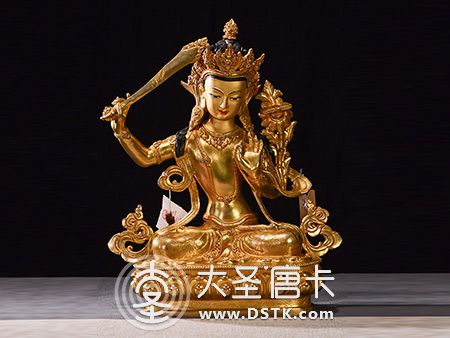 文殊菩薩鎏金33cm