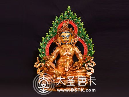 黃財神背光鎏金40cm