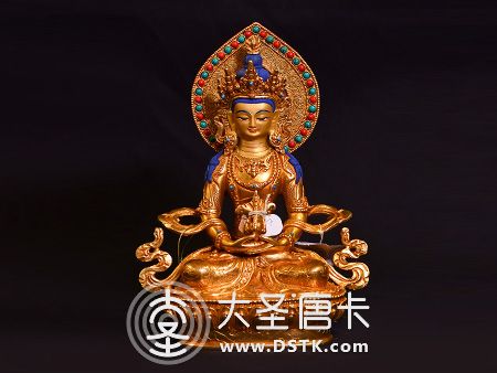 長壽佛鎏金背光26cm