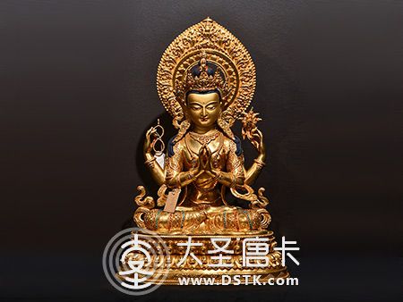 四臂觀音鎏金48cm