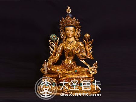 綠度母鎏金42cm