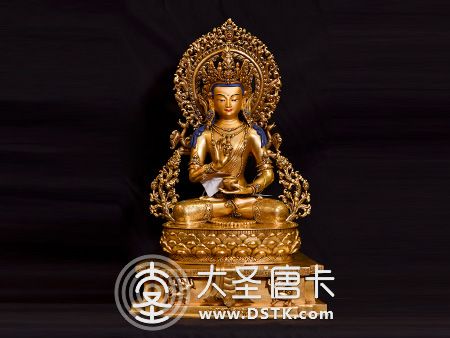 釋法覺悟佛鎏金40cm精品