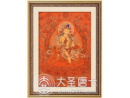 普賢菩薩紅唐40x60cm