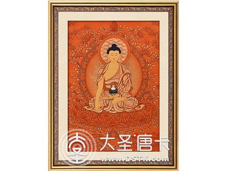 釋迦牟尼佛紅唐40x60cm