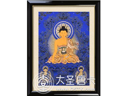 釋迦牟尼佛藍唐70x50cm