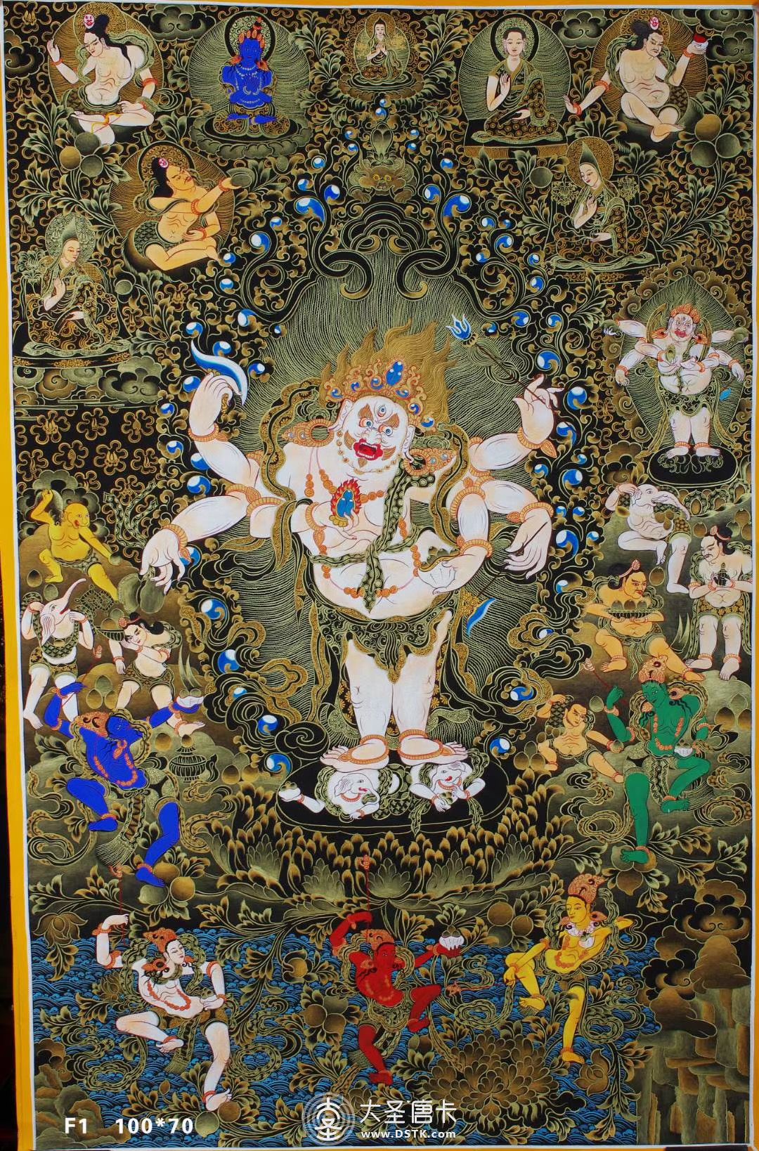 熱貢六臂瑪哈嘎拉100×70cm