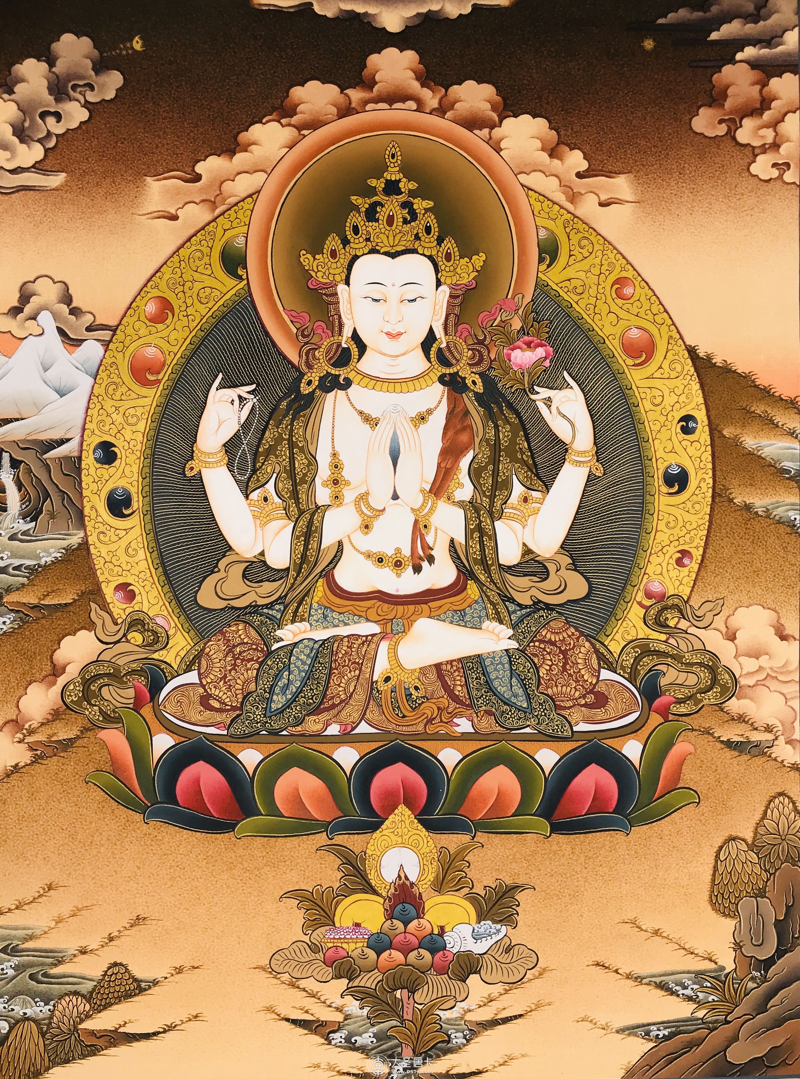 尼泊爾四臂觀音70-50cm