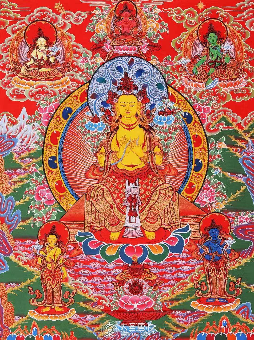 尼泊爾精品高性價比彩唐彌勒佛65-45cm