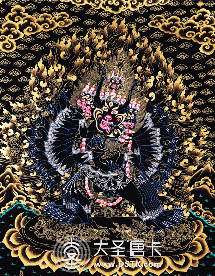 尼泊爾黑金大威德金剛100-70cm