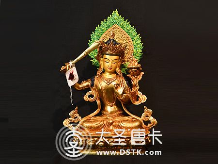 文殊菩薩鎏金背光38cm