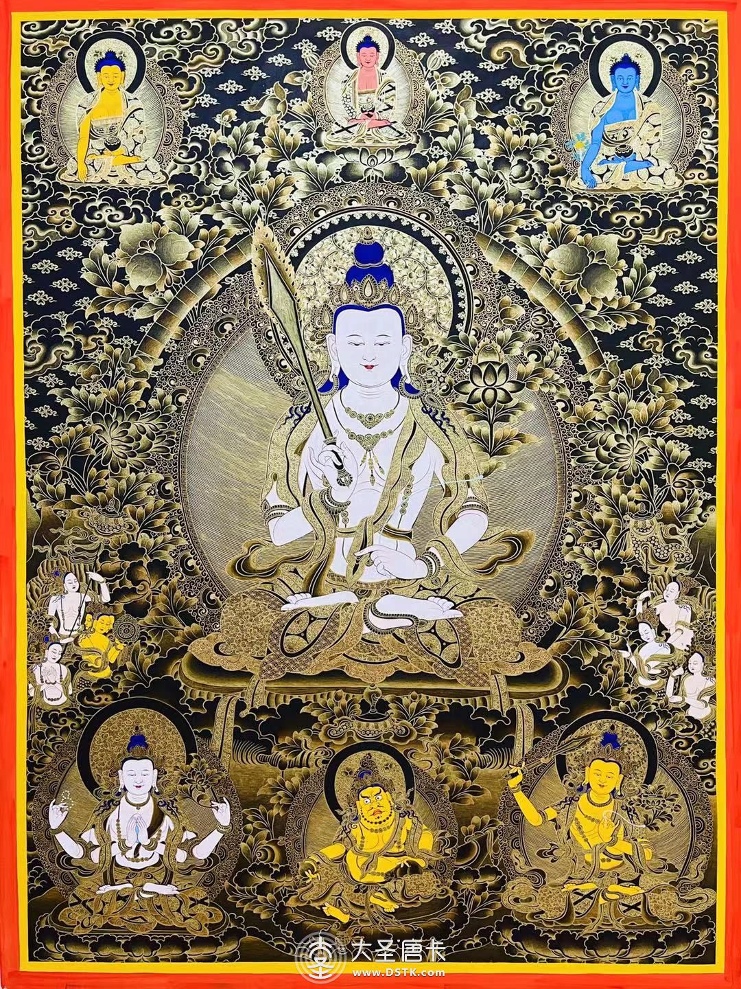 熱貢黑金虛空藏菩薩100-70cm