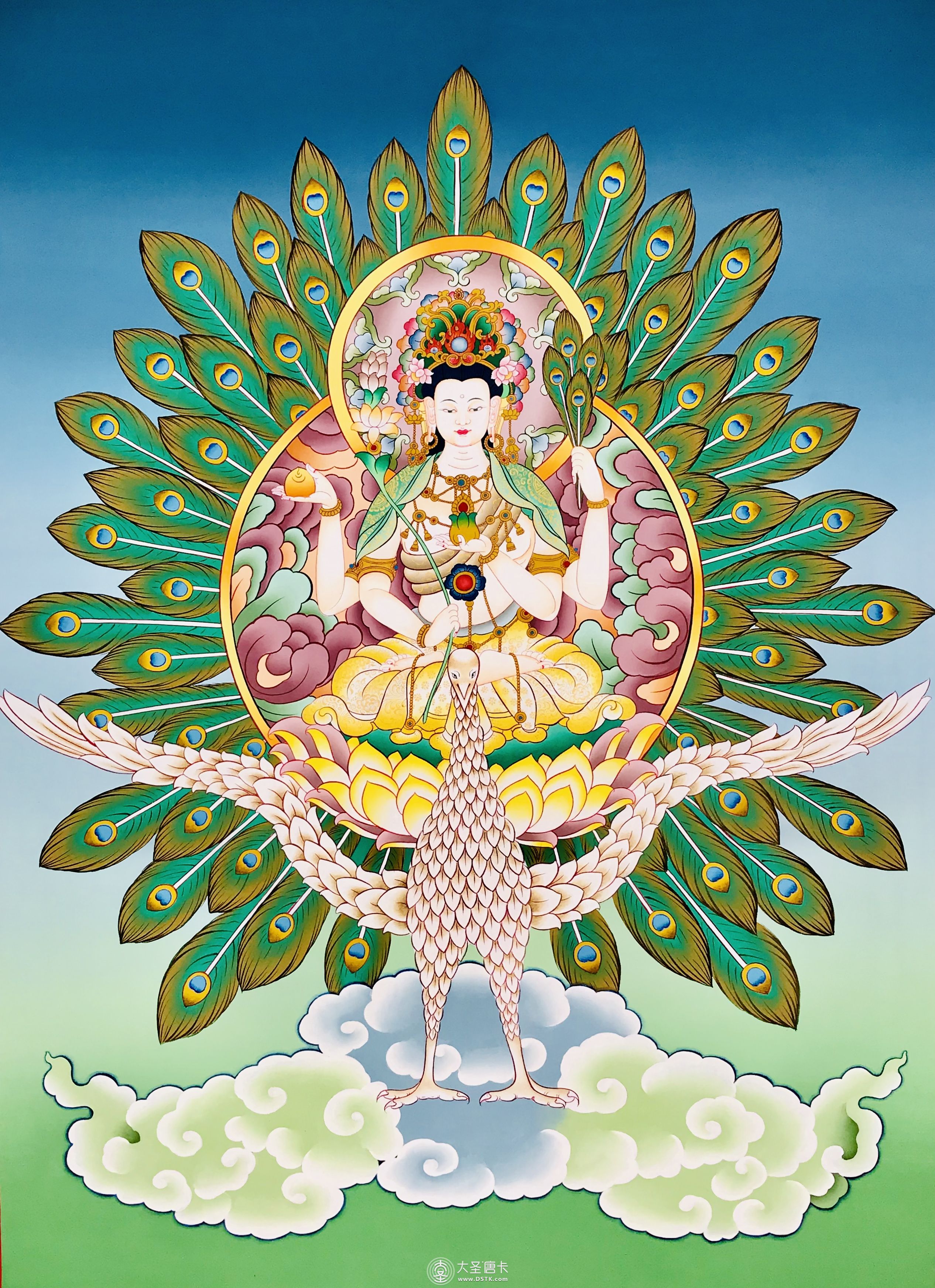 尼泊爾大孔雀明王75-55cm