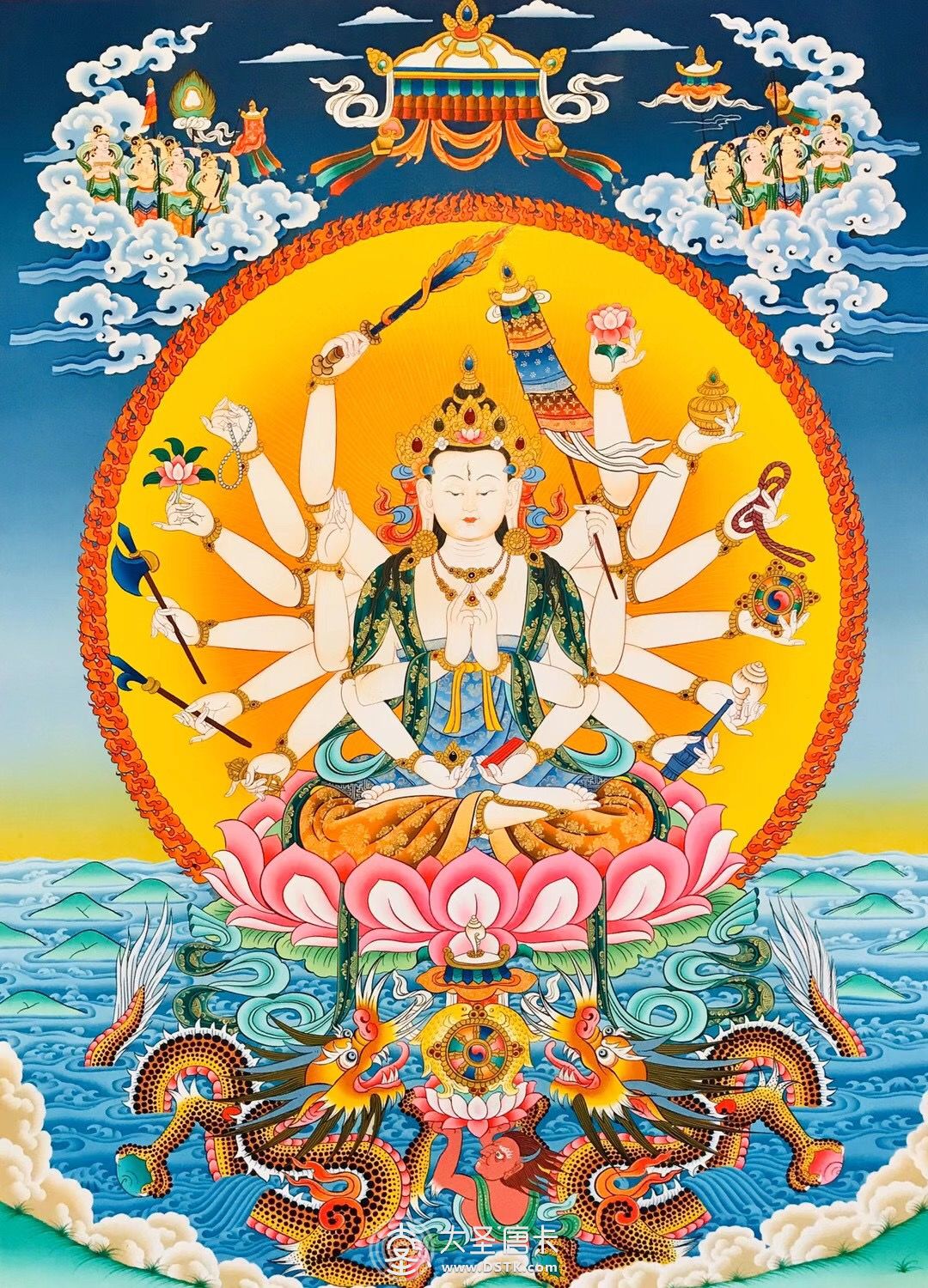 尼泊爾彩唐準提佛母80-60cm