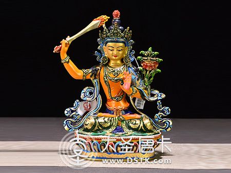 文殊菩薩彩繪23cm