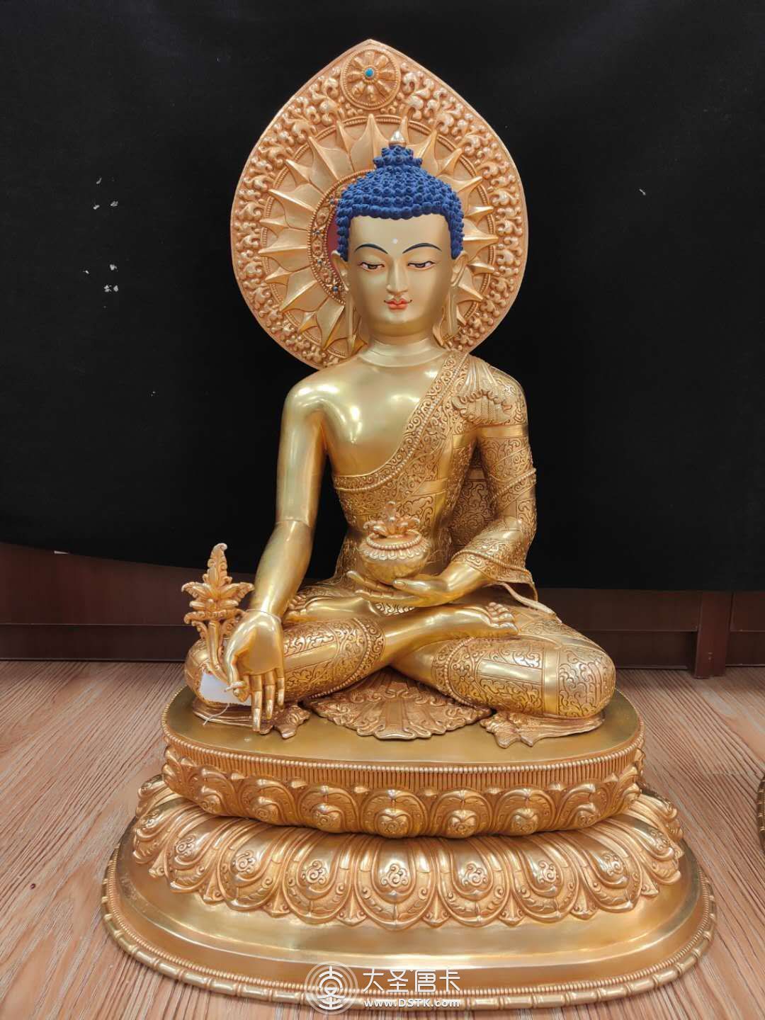 尼泊爾三寶佛藥師佛65公分