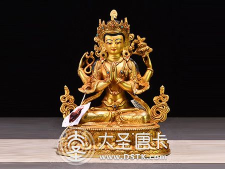 四臂觀音雙座23cm