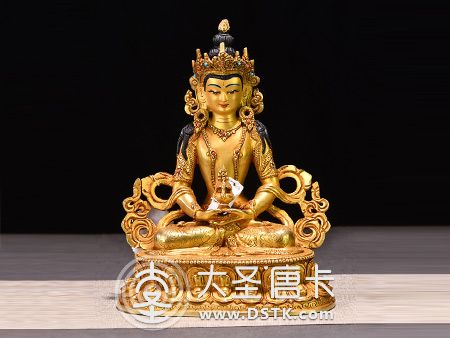 文殊菩薩鎏金23cm