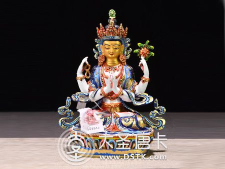 四臂觀音彩繪23cm